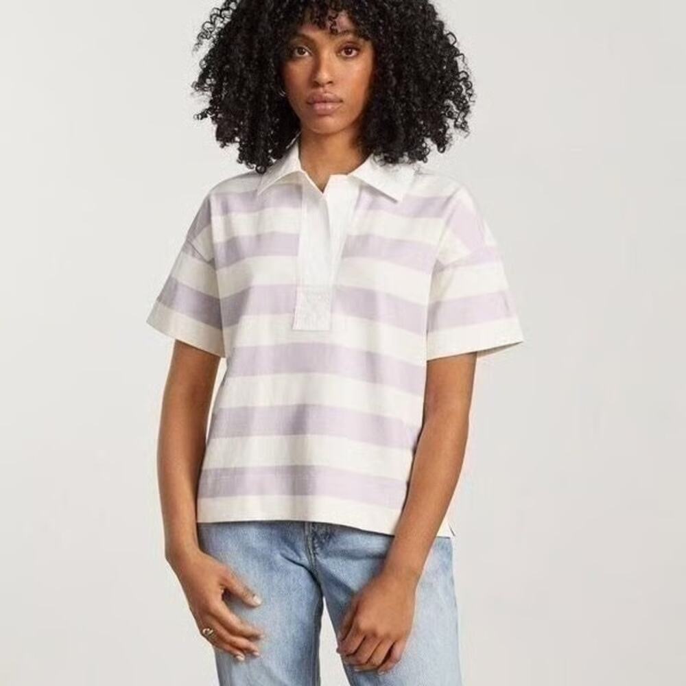 $60 New Everlane The Retro Jersey Polo - Pale Orchid canvas - Small